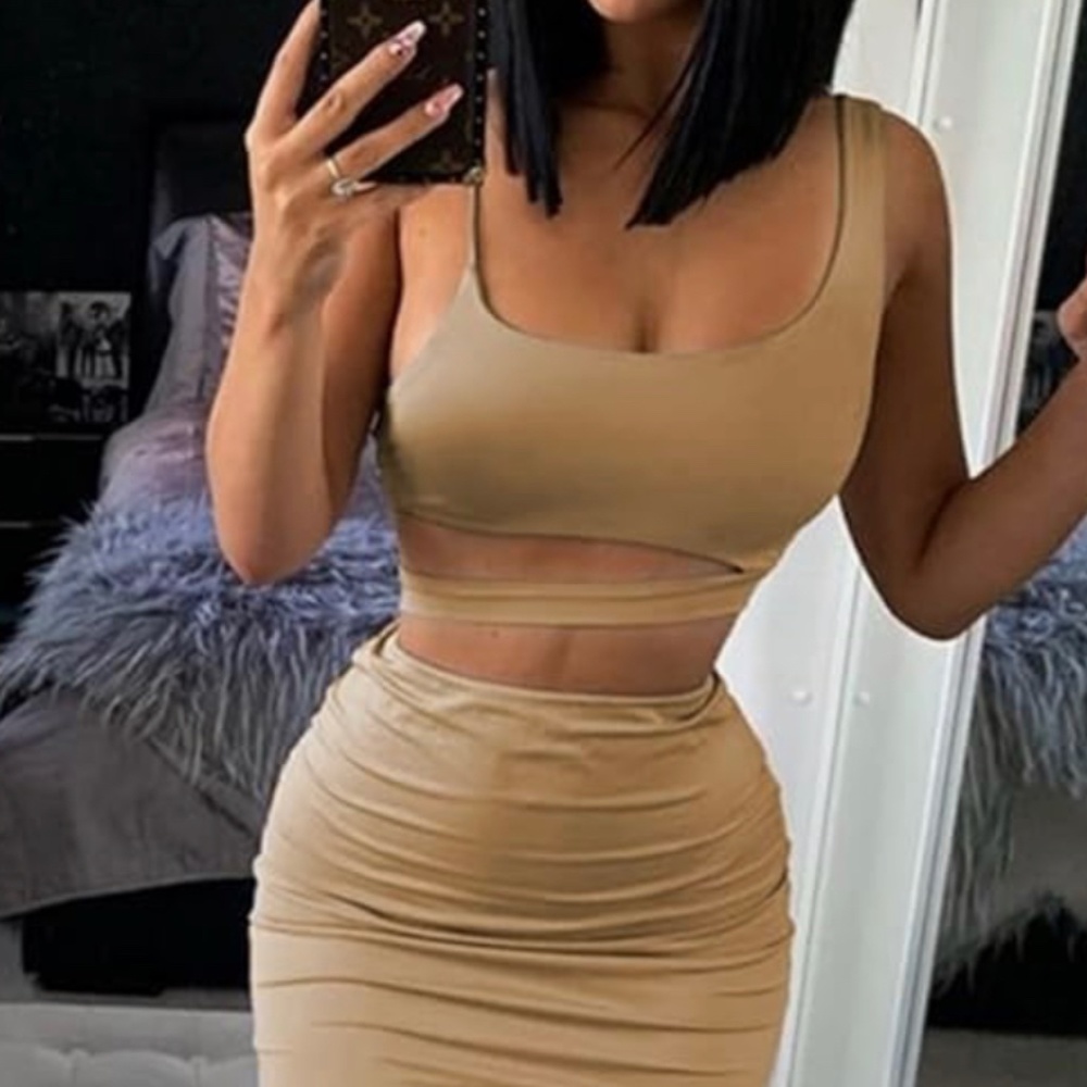 Tan dress